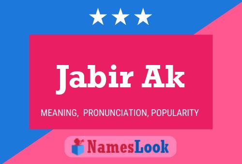 Affiche de nom Jabir Ak