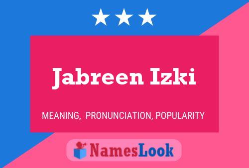 Affiche de nom Jabreen Izki