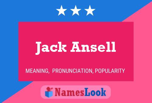 Affiche de nom Jack Ansell