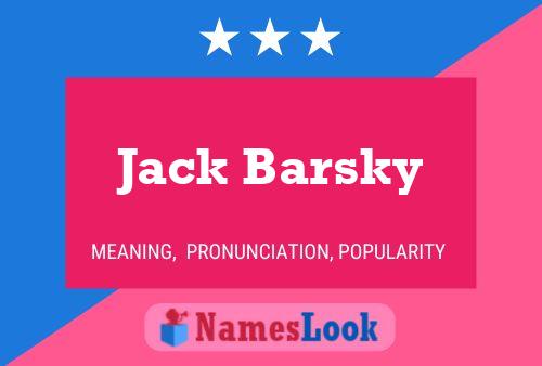 Affiche de nom Jack Barsky