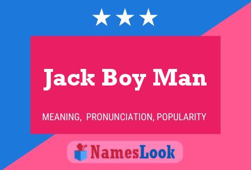 Affiche de nom Jack Boy Man