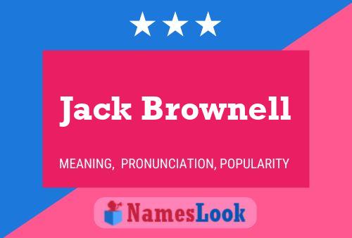 Affiche de nom Jack Brownell