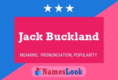 Affiche de nom Jack Buckland