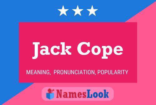 Affiche de nom Jack Cope