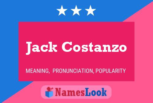 Affiche de nom Jack Costanzo