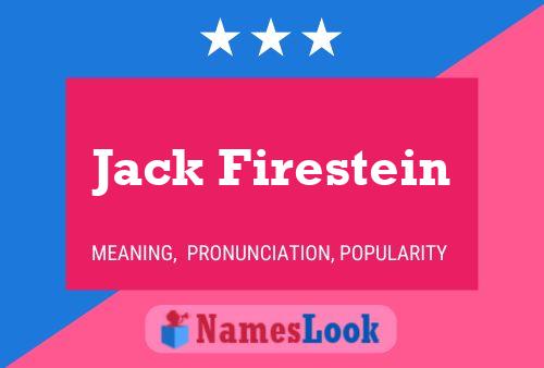 Affiche de nom Jack Firestein