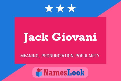 Affiche de nom Jack Giovani