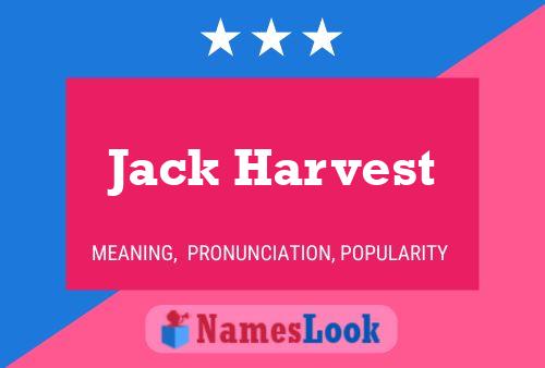 Affiche de nom Jack Harvest