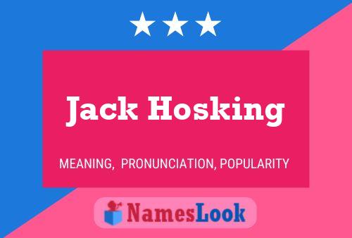 Affiche de nom Jack Hosking