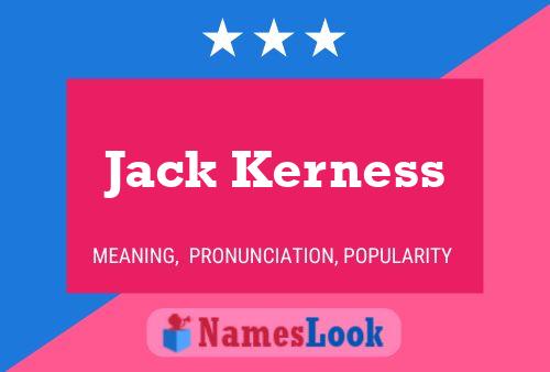 Affiche de nom Jack Kerness