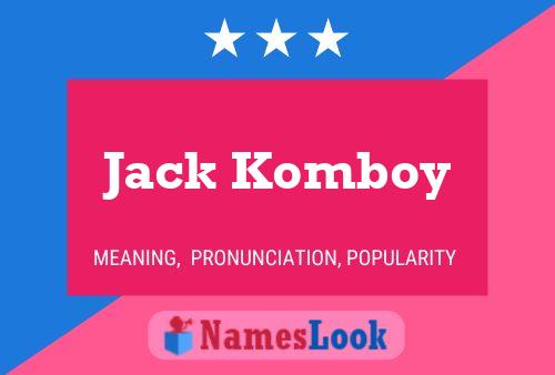 Affiche de nom Jack Komboy