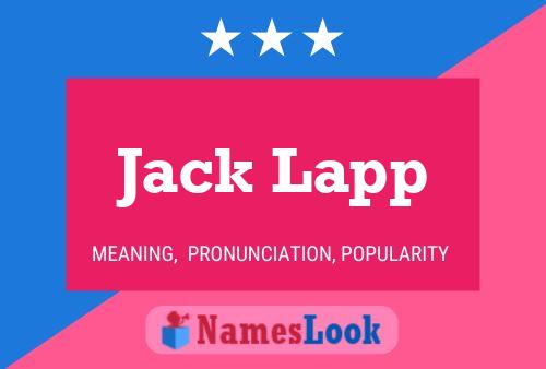 Affiche de nom Jack Lapp