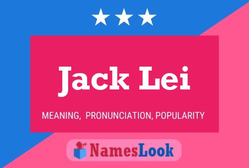 Affiche de nom Jack Lei