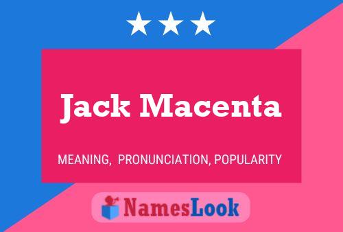 Affiche de nom Jack Macenta