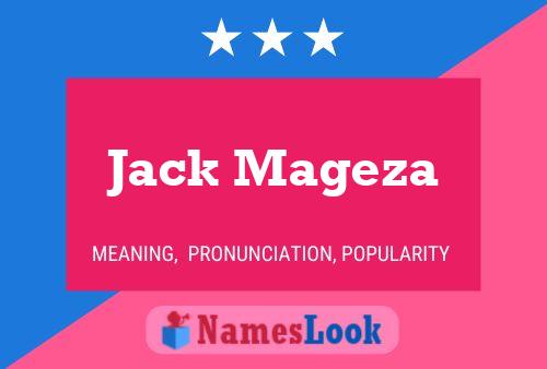 Affiche de nom Jack Mageza