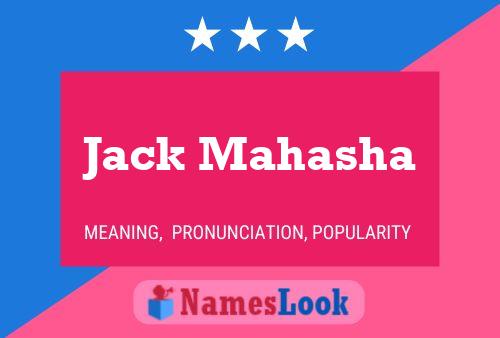 Affiche de nom Jack Mahasha