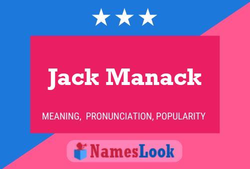 Affiche de nom Jack Manack