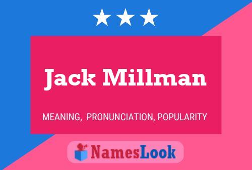 Affiche de nom Jack Millman