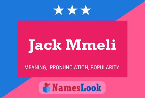 Affiche de nom Jack Mmeli