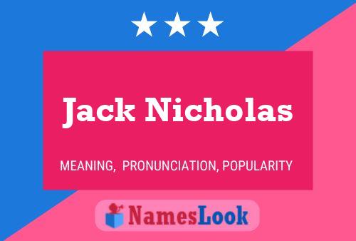 Affiche de nom Jack Nicholas