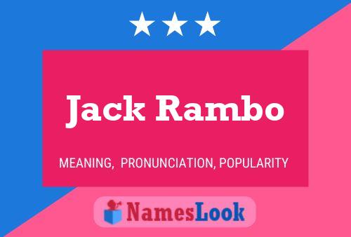 Affiche de nom Jack Rambo