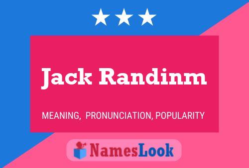 Affiche de nom Jack Randinm