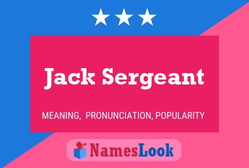 Affiche de nom Jack Sergeant