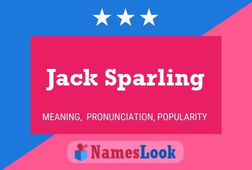 Affiche de nom Jack Sparling