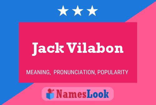 Affiche de nom Jack Vilabon