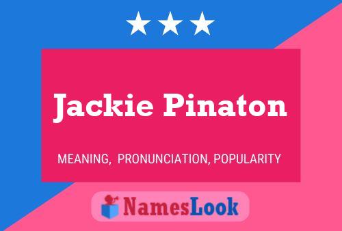 Affiche de nom Jackie Pinaton