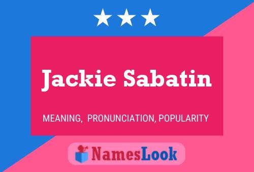 Affiche de nom Jackie Sabatin