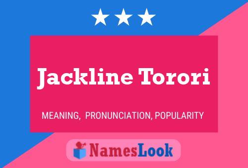 Affiche de nom Jackline Torori