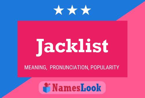 Affiche de nom Jacklist