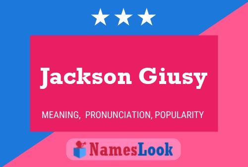 Affiche de nom Jackson Giusy