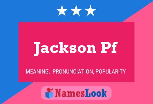 Affiche de nom Jackson Pf