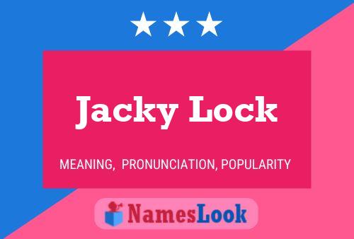 Affiche de nom Jacky Lock