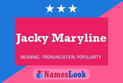 Affiche de nom Jacky Maryline