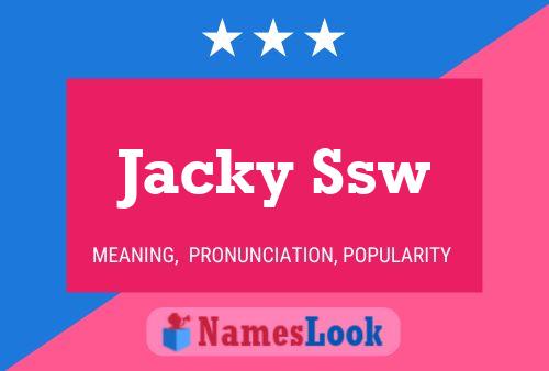 Affiche de nom Jacky Ssw