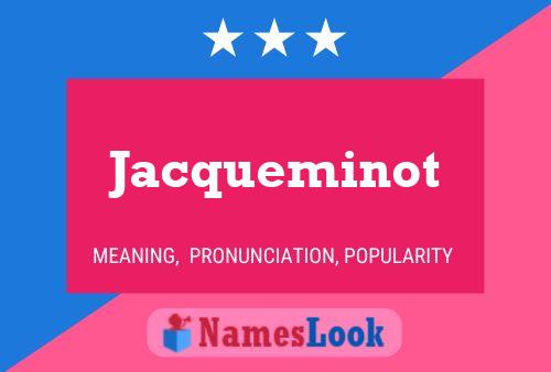 Affiche de nom Jacqueminot