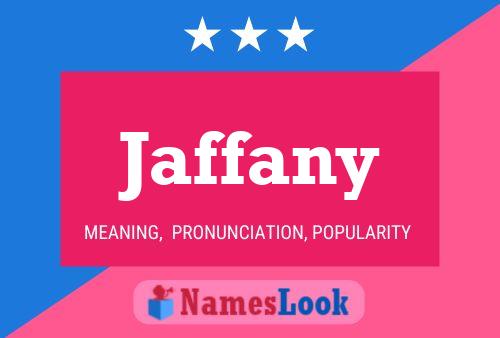 Affiche de nom Jaffany