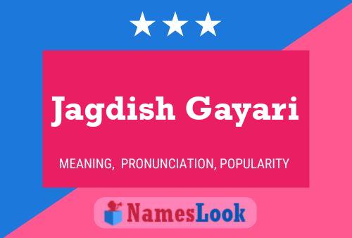 Affiche de nom Jagdish Gayari