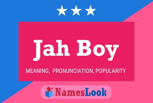 Affiche de nom Jah Boy