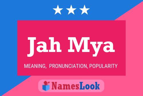 Affiche de nom Jah Mya