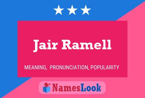 Affiche de nom Jair Ramell