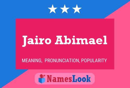 Affiche de nom Jairo Abimael