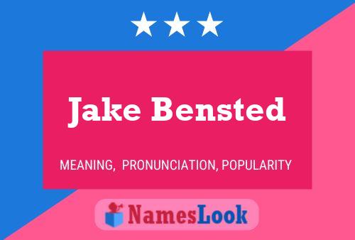 Affiche de nom Jake Bensted