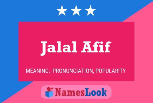 Affiche de nom Jalal Afif