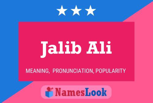 Affiche de nom Jalib Ali