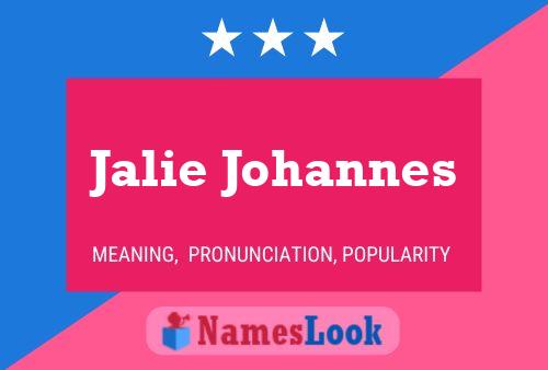 Affiche de nom Jalie Johannes