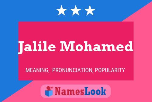 Affiche de nom Jalile Mohamed